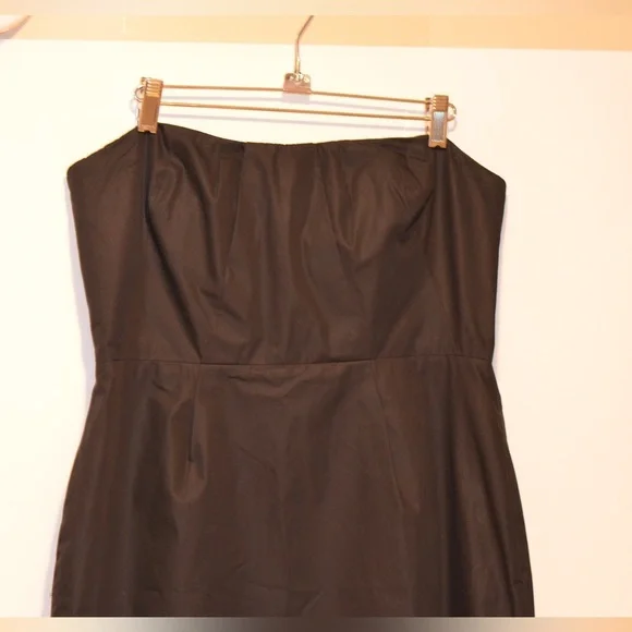 J. CREW Cotton Cady Erika Strapless Sleeveless Dress Black Size 10 - Picture 5 of 6